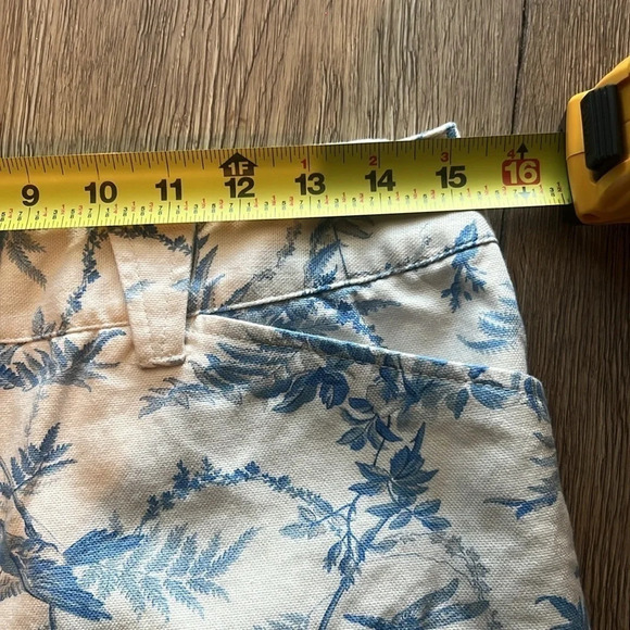 Express Stretch Nature Print Cropped Pants Garden Scene Size 5/6 - Picture 7 of 9